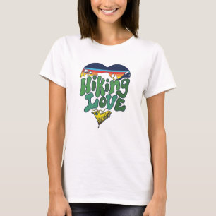 Camiseta Aventura de senderismo de amor moderno, amante de 