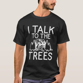 Camiseta Aventura de senderismo en el bosque Hablo con los 