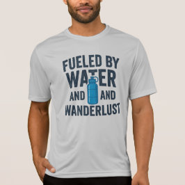 Camiseta Aventura de senderismo impulsada por agua y ansias
