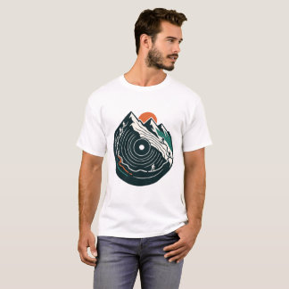 Camiseta Aventura de senderismo topográfico en la cima de l