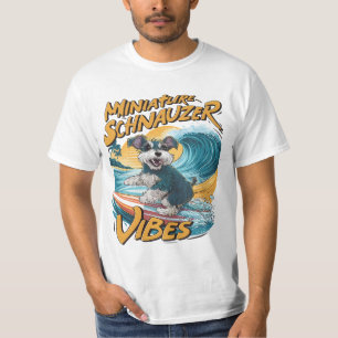 Camiseta Aventura de Surf Schnauzer en miniatura de Wave Ri