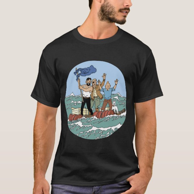 Camiseta Aventura De Tin-Tin Con Capitán Haddock (Anverso)