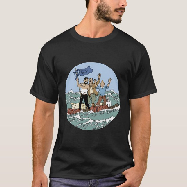Camiseta Aventura De Tin-Tin Con Capitán Haddock (Anverso)