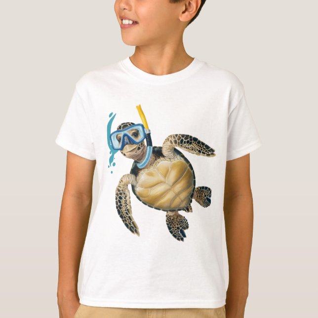 Camiseta Aventura de tortuga de buceo (Anverso)