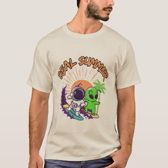 Camiseta Aventura de verano cósmica (Anverso)