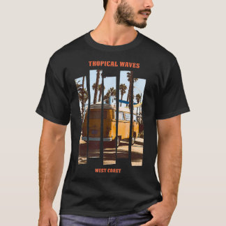 Camiseta Aventura de verano de las olas tropicales de la co