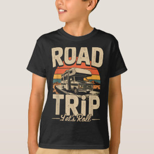 Camiseta Aventura de viaje en carretera con Rv camping camp