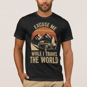 Camiseta Aventura de Viaje por el Mundo en Automóviles Clás