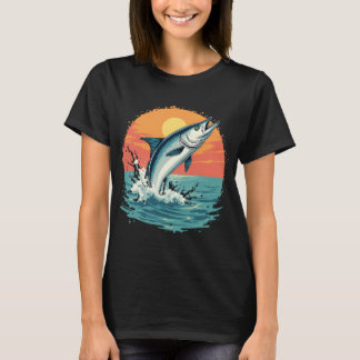 Camiseta Aventura del atardecer del sábalo tropical de Flor