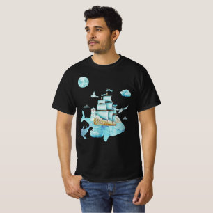 Camiseta Aventura del barco de ensueño en el mar