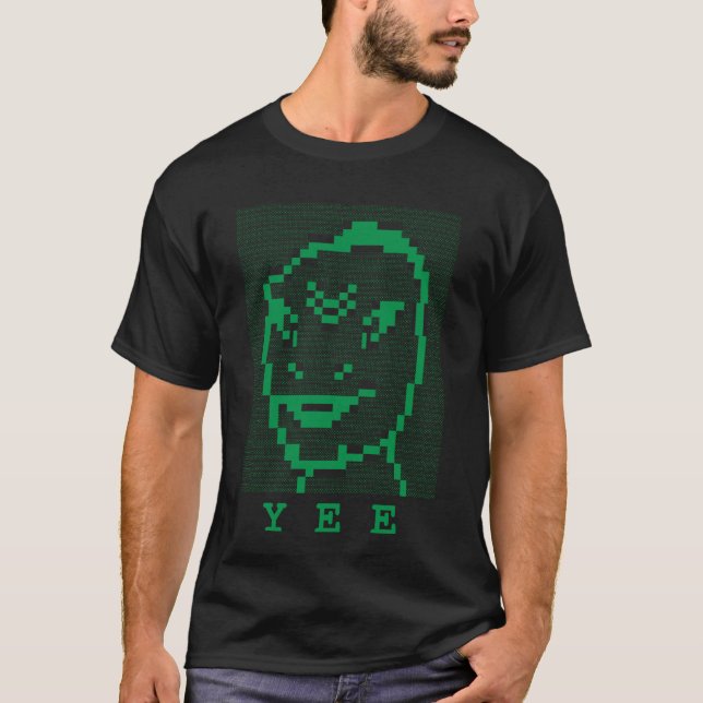 Camiseta Aventura del dinosaurio - Oro dice Yee [el verde] (Anverso)