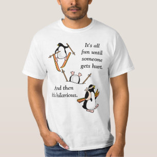 Camiseta Aventura del esquí del pingüino