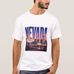 Camiseta Aventura del paisaje desértico de Nevada Las Vegas