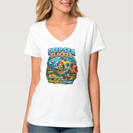 Camiseta Aventura divertida en el océano, arte divertido de