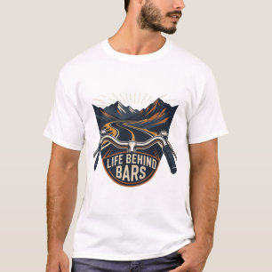 Camiseta Aventura en bicicleta de vida detrás de las rejas 