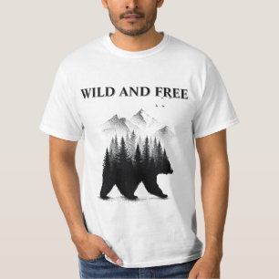 Camiseta Aventura en el bosque salvaje y libre del oso
