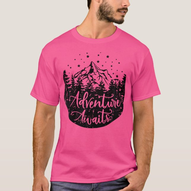 Camiseta Aventura En La Excelente Terraza Para Camping (Anverso)