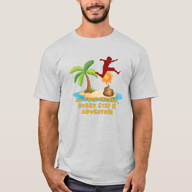 Camiseta Aventura en la isla Poop (Anverso)