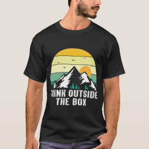 Camiseta Aventura en la montaña "Piensa fuera de la caja"