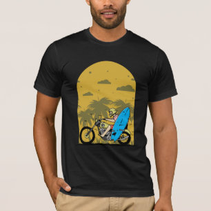 Camiseta Aventura en moto de surf en la playa