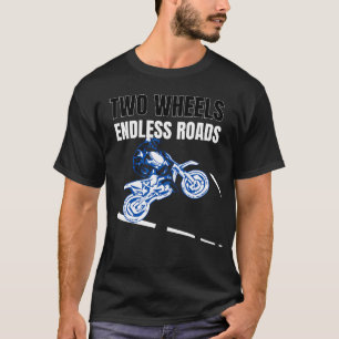 Camiseta Aventura en motocicleta de dos ruedas sin fin