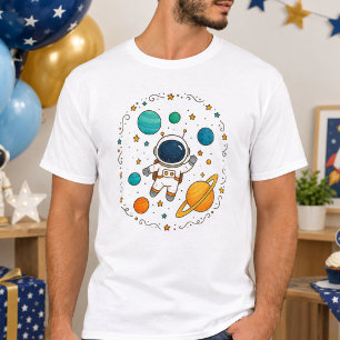 Camiseta Aventura Espacial 1er Cumpleaños Espacio Exterio