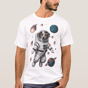 Camiseta Aventura Espacial Con Un Perro Astronauta