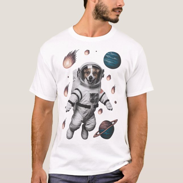 Camiseta Aventura Espacial Con Un Perro Astronauta (Anverso)