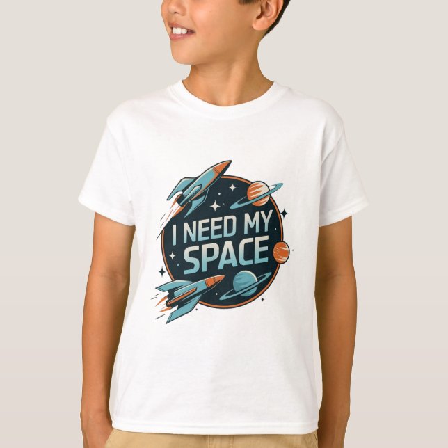 Camiseta Aventura espacial: Necesito mi espacio (Anverso)