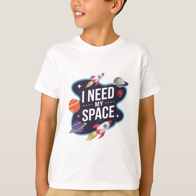 Camiseta Aventura espacial: Necesito mi espacio (Anverso)
