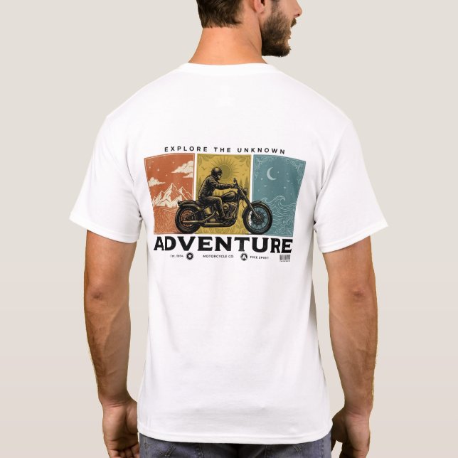 Camiseta Aventura, Explora lo Desconocido (Reverso)