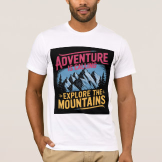 Camiseta Aventura Explorar el diseño de las montañas