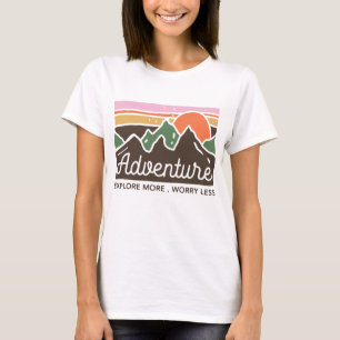 Camiseta Aventura Explorar más preocupación menos