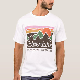 Camiseta Aventura Explorar más preocupación menos