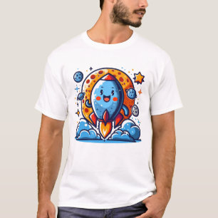 Camiseta Aventura feliz con cohetes