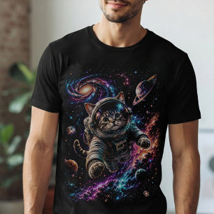 Camiseta Aventura Galáctica del Astronauta del Gato Cósmico
