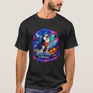 Camiseta Aventura Husky – “Nacido para aullar en los horizo