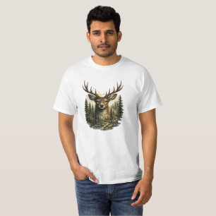 Camiseta Aventura majestuosa del bosque de ciervos Naturale
