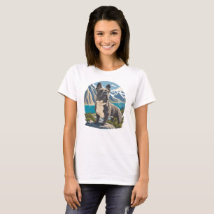 Camiseta Aventura majestuosa del lago de montaña con Bulldo