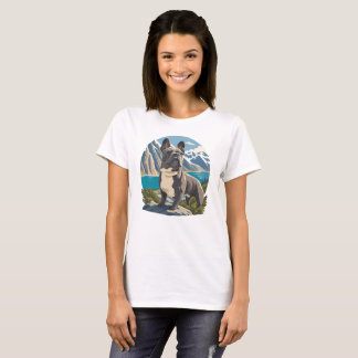 Camiseta Aventura majestuosa del lago de montaña con Bulldo