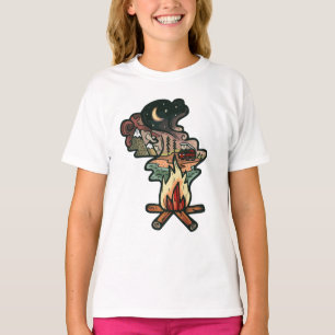 Camiseta Aventura Nocturna en una Fogata
