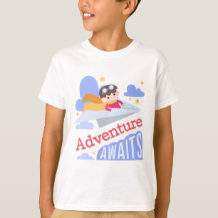 Camiseta Aventura para avión de papel volador de Boy