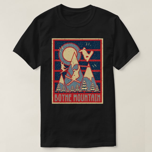 Camiseta Aventura para esquiar en Boyne Mountain de los año (Diseño del anverso)