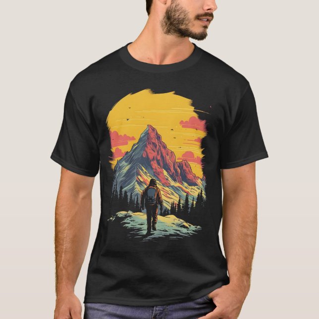 Camiseta Aventura para practicar senderismo por la montaña  (Anverso)
