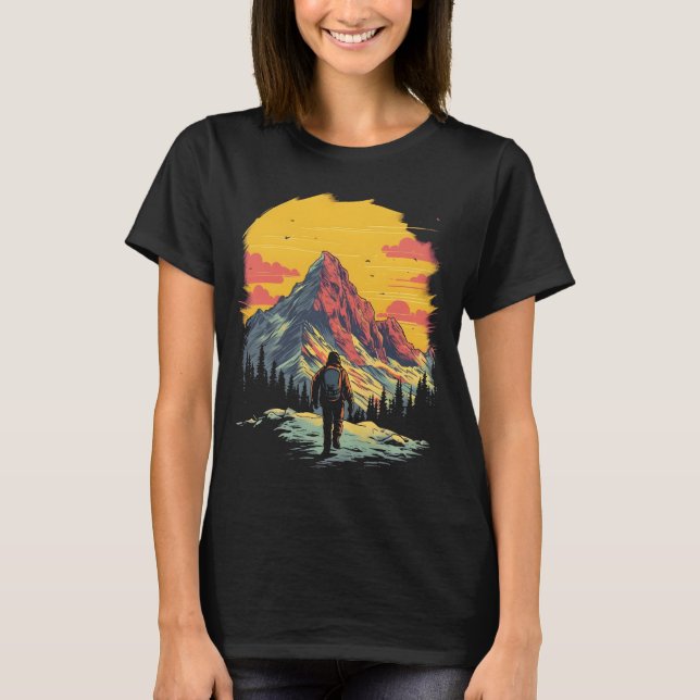 Camiseta Aventura para practicar senderismo por la montaña  (Anverso)