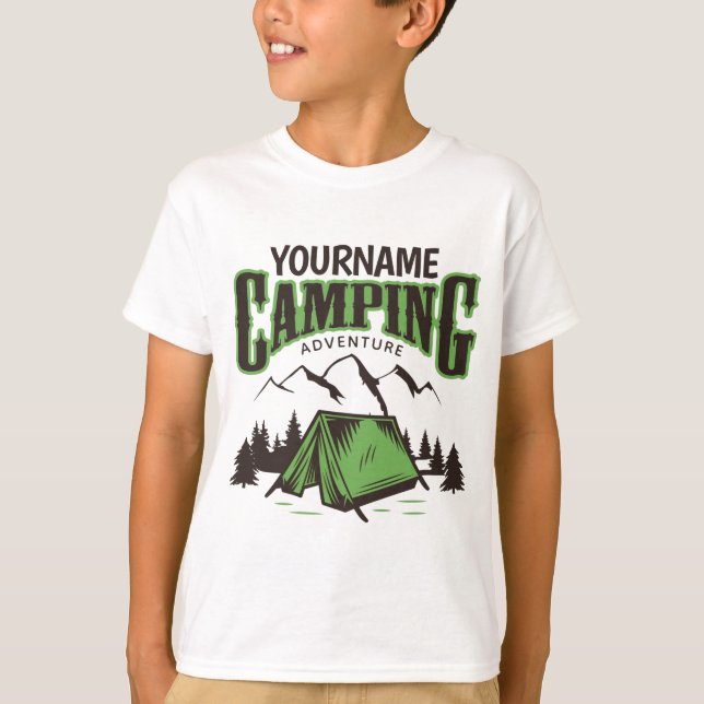 Camiseta Aventura personalizada de camping en campamento fa (Anverso)