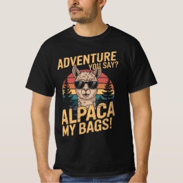 Camiseta ¿Aventura que dices? Alpaca My Bags Vintage Funny
