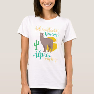 Camiseta ¿Aventura que usted dice? Alpaca mi viaje