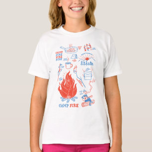 Camiseta Aventura Retro Campfire - Divertida Acampada