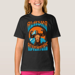 Camiseta Aventura Retro de Sasquatch en la Montaña de Alask